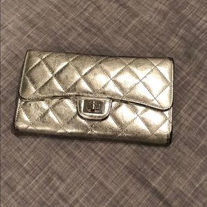 Chanel silver wallet